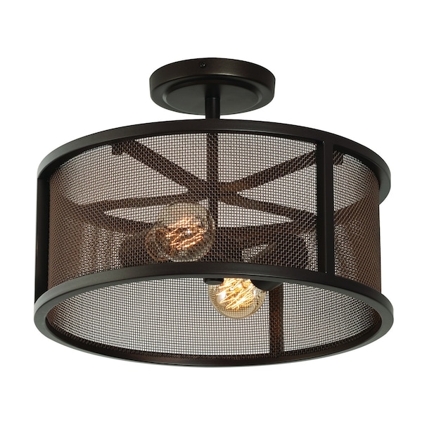 Afx Austin Flushmount - Medium Base - 120V - Bronze AUNF14MBBZ - main